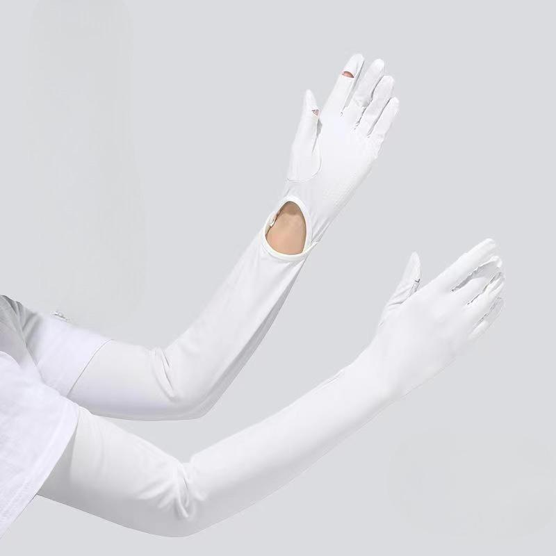 Women's Cooling Arm Sleeves - UV Protection Gloves with Ice Silk Fabric, Breathable Sunscreen Sleeve Covers for Outdoor