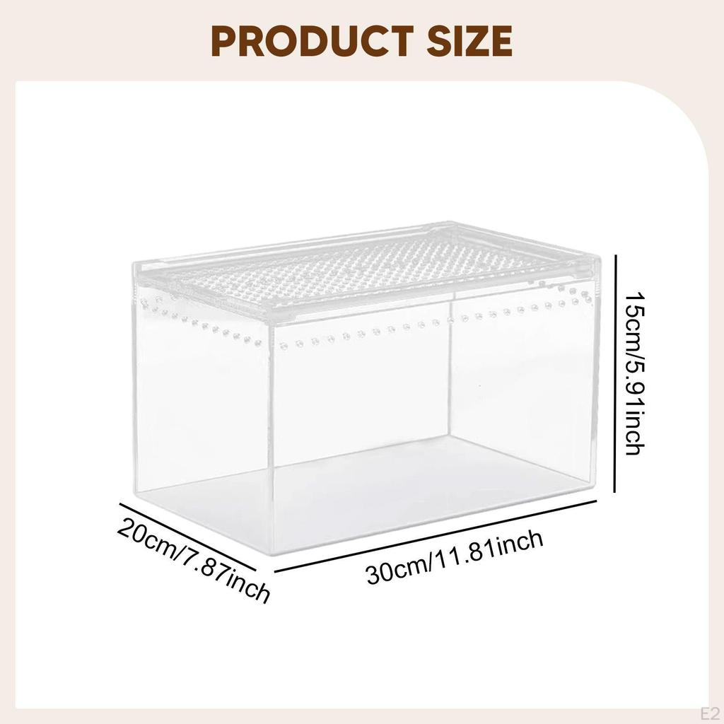 Reptile Breeding Box Animal Habitat Cage Professional Portable Tank Container for Turtle