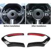 2Pcs Keenso Steering Wheel Cover Decoration Trim Frame Chrome/Carbon Fiber Optional for F20 F22 F30 F32 F10 F06 F15 F16(Carbon Fiber)