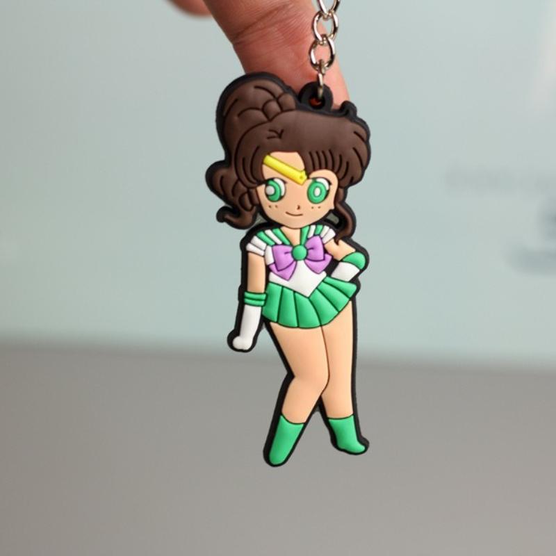 

Anime Sailor Moon Keychain Figure Car Key Ring Double Side Chain Fans Collection Holder Bag Pendant Decoration Gift PVC Carry Mini Lightweight