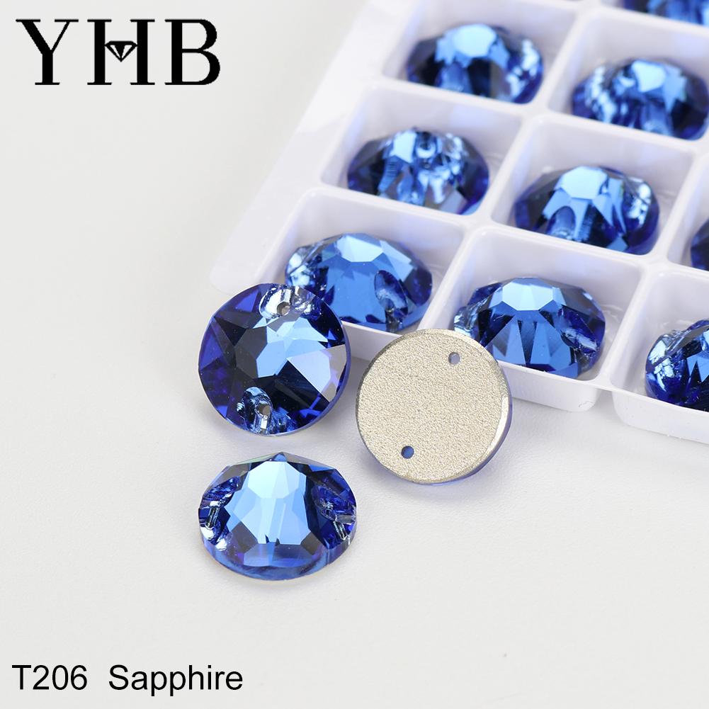 YHB Top Quality XIRIUS Glass Crystal AB Moonlight Sewing Stones Flatback Sew on Rhinestones For Garment Clothes Bags