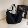 Bag women's new bag high-end canvas dumplings fashionable large-capacity shoulder messenger bag