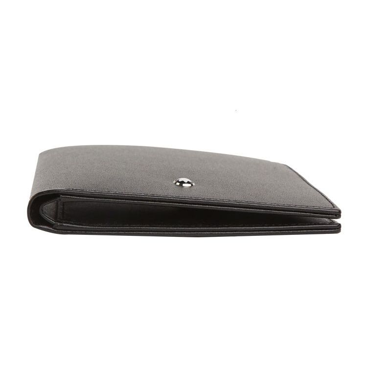 Montblanc Meisterstück Logo Double Fold Leather Wallet Men wallet Black 7163