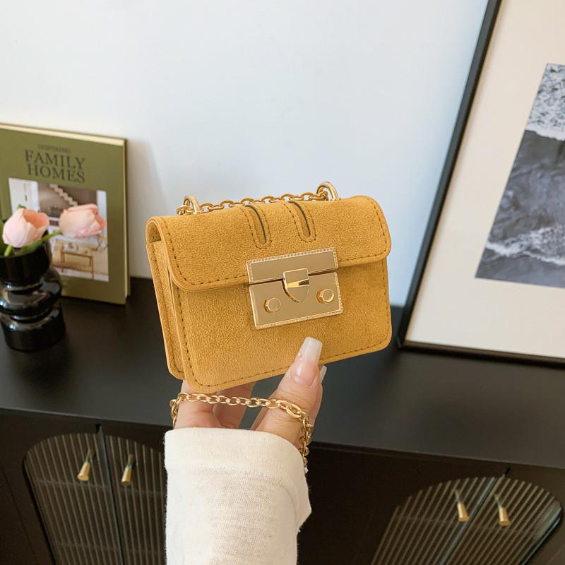 Chic Autumn Casual Mini Square Bag For Women With Soft Pu Leather And Chain Strap