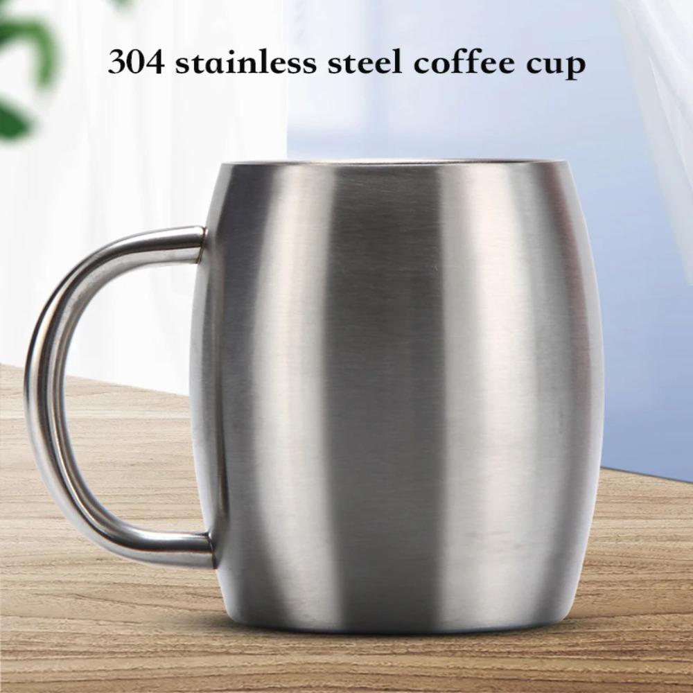 Double Wall Stainless Steel Beer Mug Portable Office Water Mugs Drinkware Coffee Cup  Home