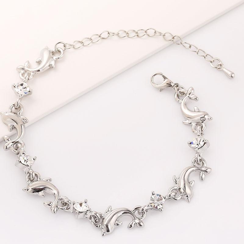 Fashion Chain Bracelets for Women Party Cute Dolphin Bracelet Bangle Luxury Gifts