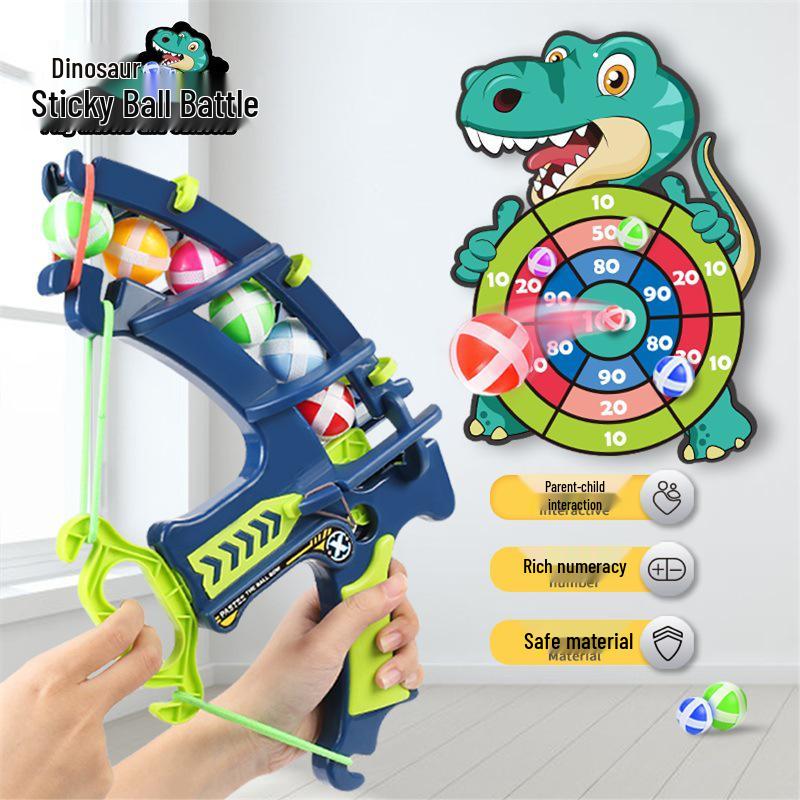Kids' Suction Cup Bow & Arrow Dartboard Set with Sticky Balls for Outdoor Play