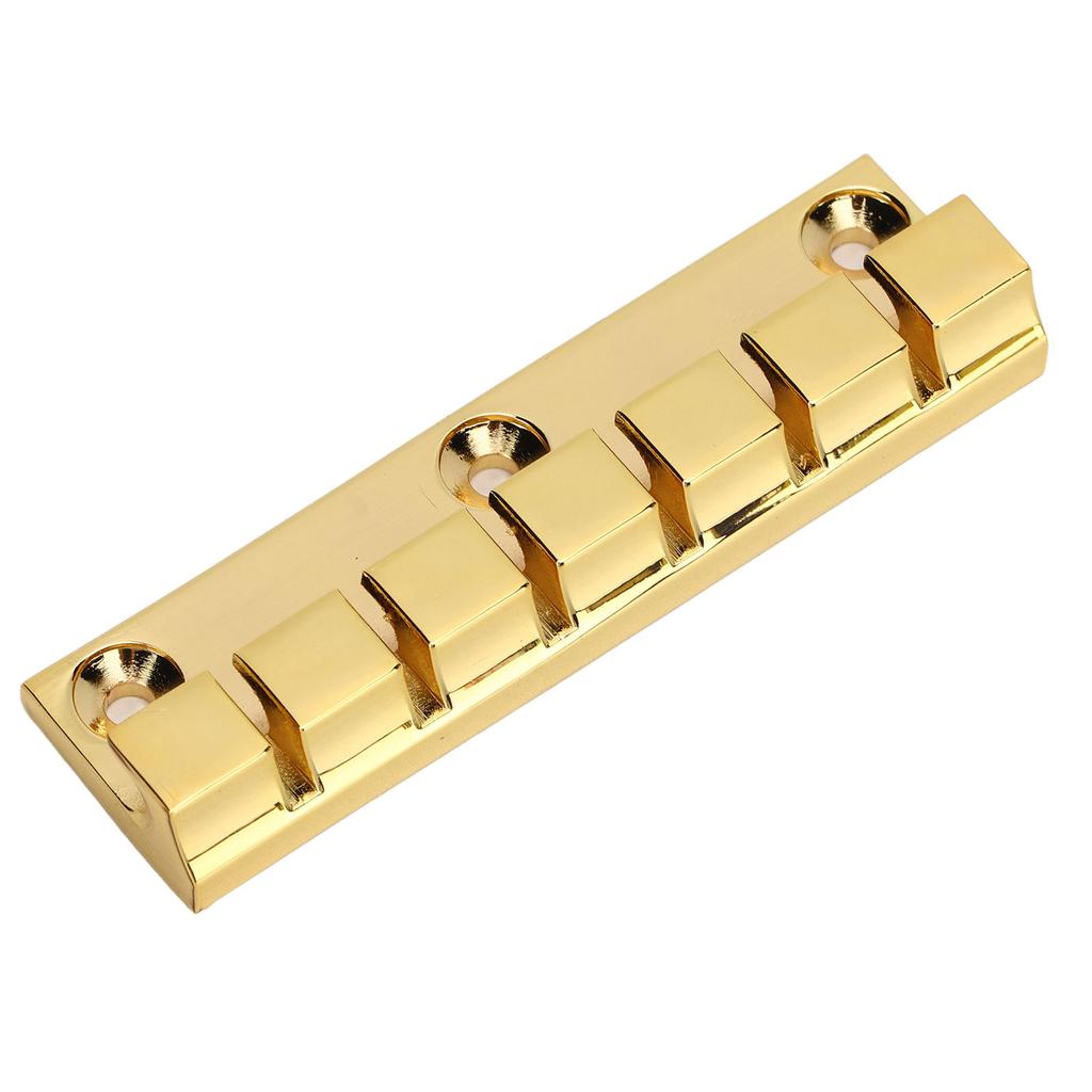 Golden 6 Strings Guitar Fixed Bridge Simple Installation Robust Metal Electric Guitar Bridge Replacement