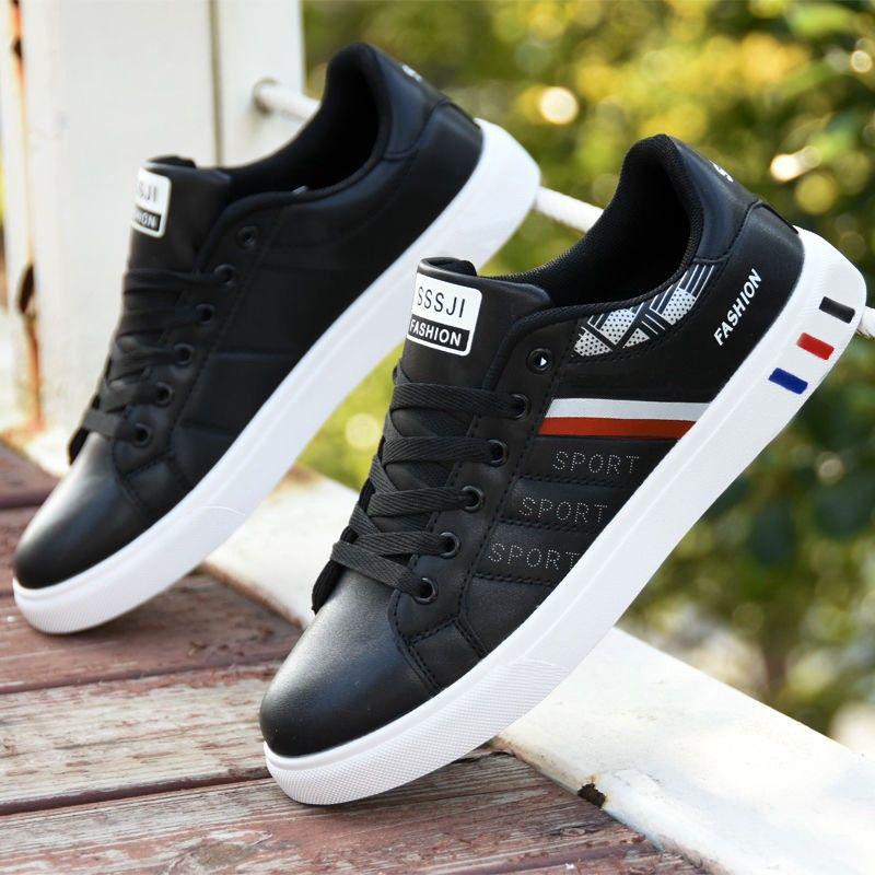 Nowe białe buty męskie, modne trampki i codzienne buty sportowe dla mężczyzn