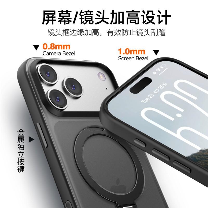 Magnetic Rotating Phone Case With Hidden Kickstand IPhone 17 Pro Max 18 TPU Anti-Drop Cover Slim Design