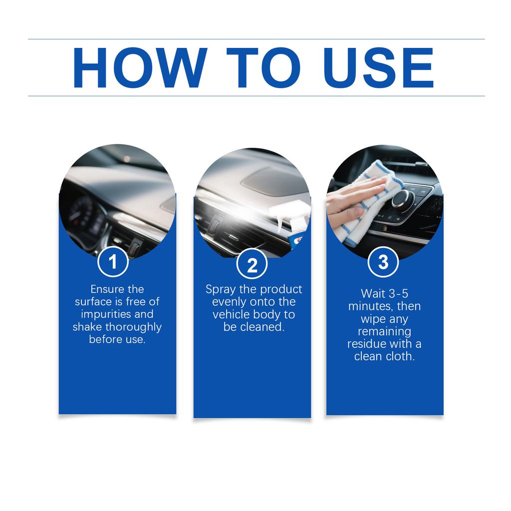 Auto Interieur Reiniging En Onderhoud Spray - Universeel Voor Het Reinigen Van Interieur Oppervlakken, Verwijderen Van Vlekken, En Onderhouden Van Leer En Stoffen. 120ml