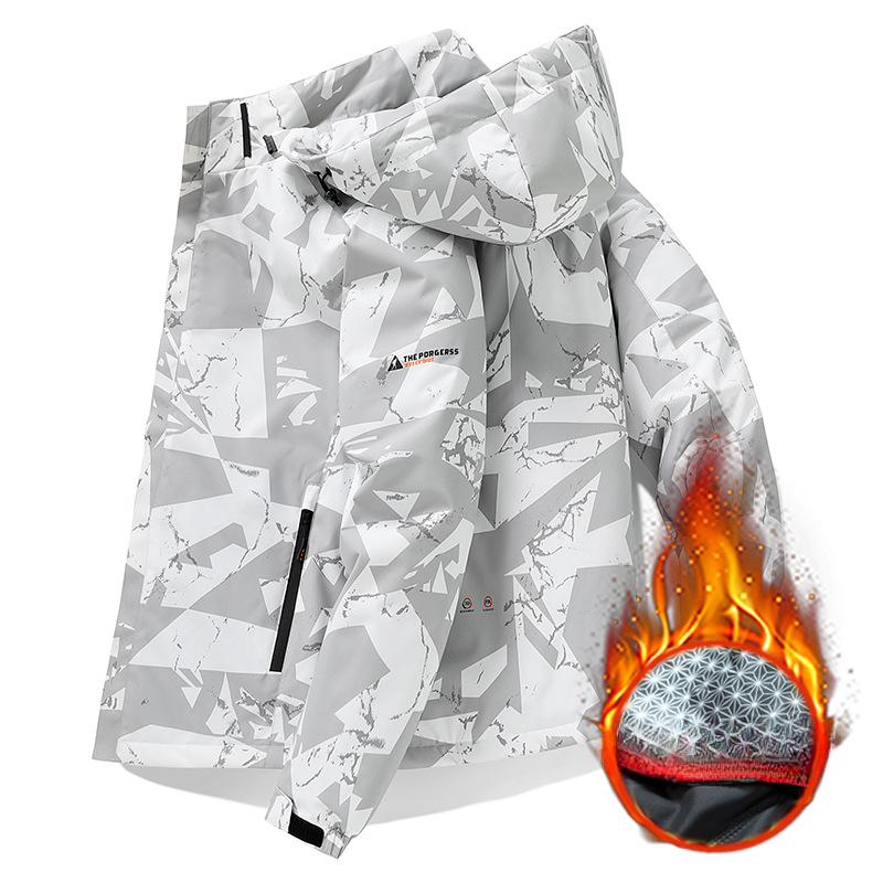 

Spring Cotton-padded Clothes for Men and Women with The Same Thickened Jacket, Warm Hooded Winter New Jacket 5XL