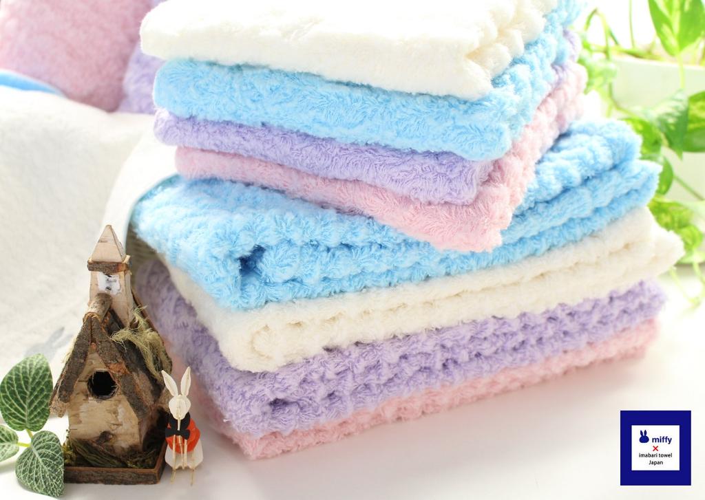Maruei Towel Imabari Towel Face Cool Pink Towel, Miffy, Fluffy,
