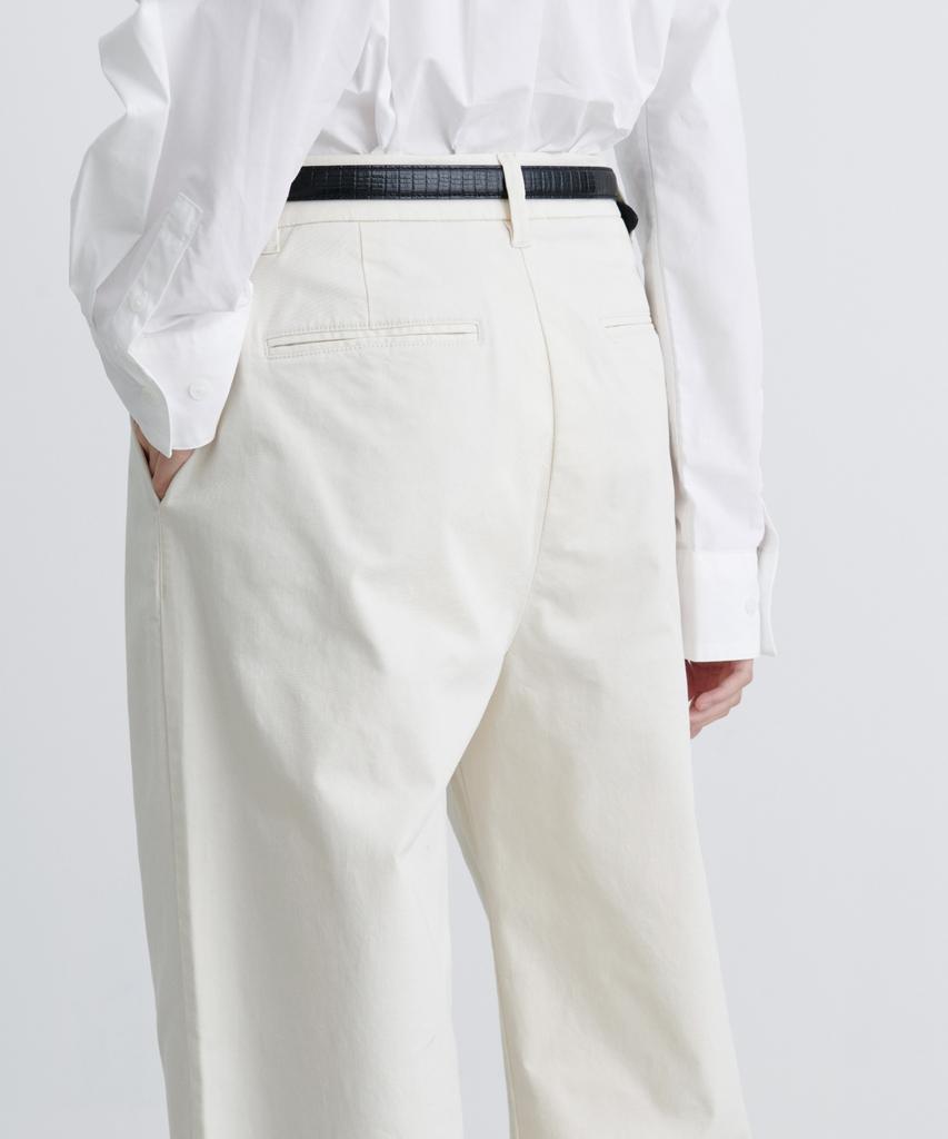 MUSINSA STANDARD WOMAN Women'S Reverse-To-Tuck Wide Chino Pants [Cream]