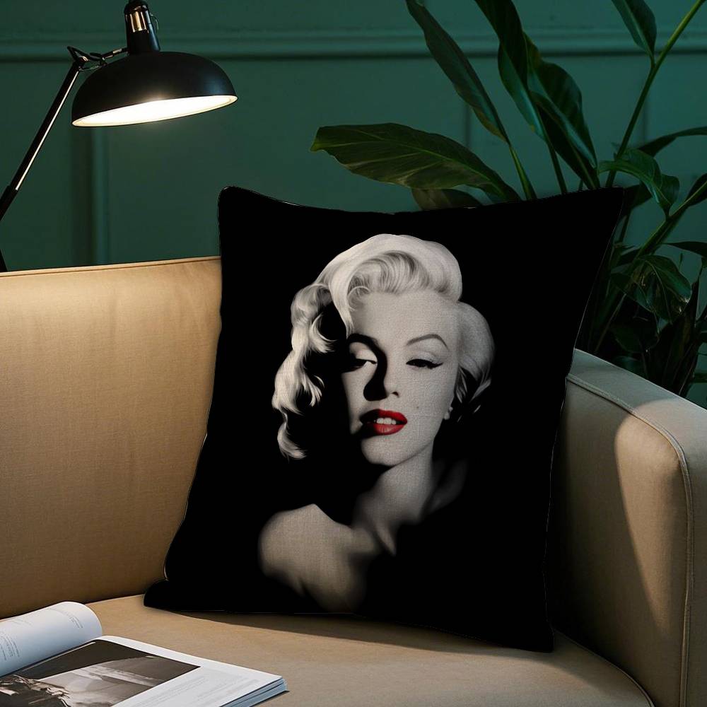 Engel Sänger M-Marilyns Kissenbezug Kurzplüsch Druck Kissenbezug Quadratische Wurfkissenbezüge Sofa Heimdeko
