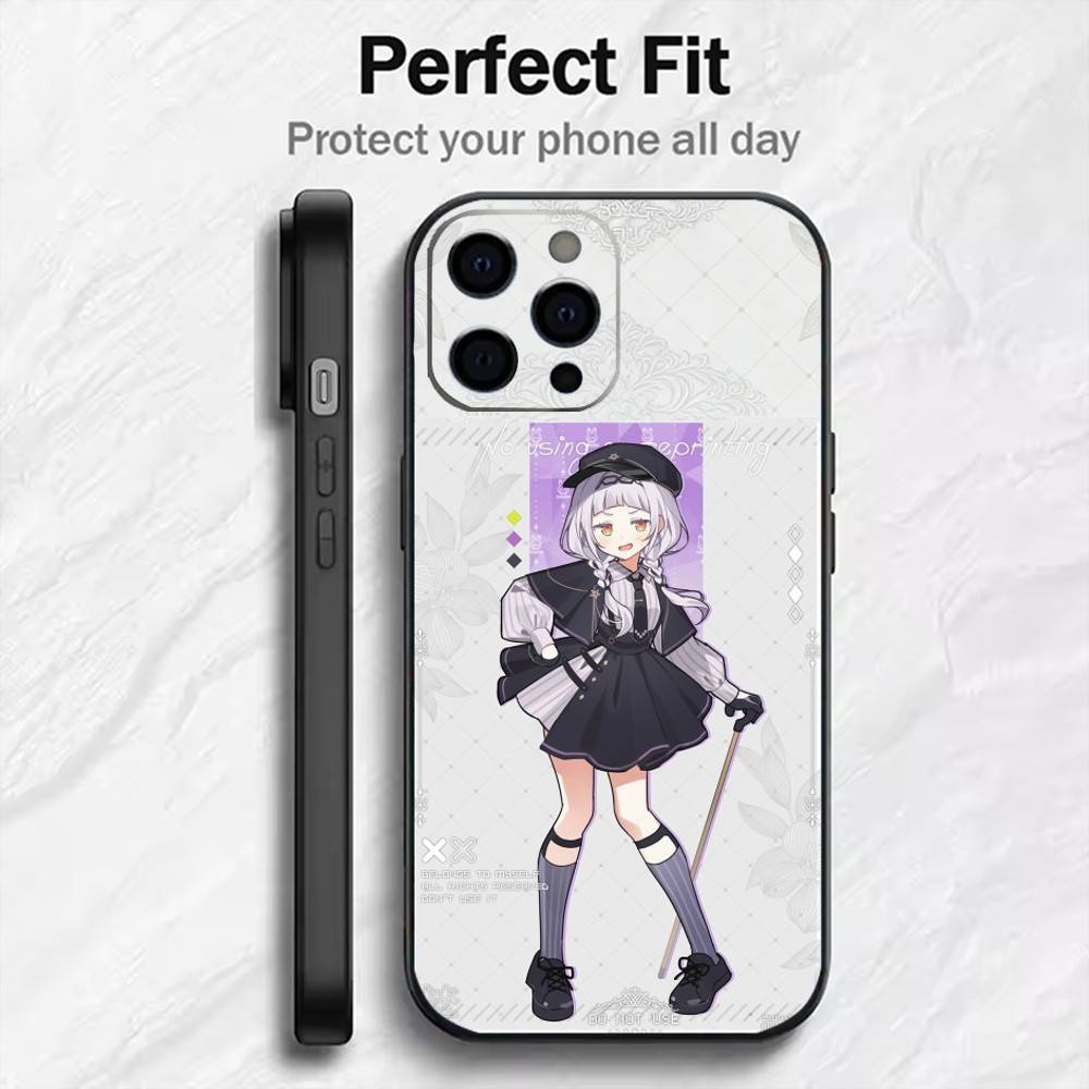 

HOLO Characters On Lolita Phone Case For iPhone17,16,15,14,13,12 Plus,Max Soft Silicone Black Cover iPhone15