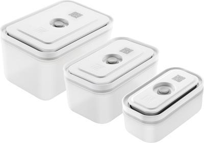 ZWILLING Fresh Save Vacuum Sealed Plastic Airtight Storage Containers Japanese Fresh Save & Containers, 3-Size Set, [Official Product] 36804-003