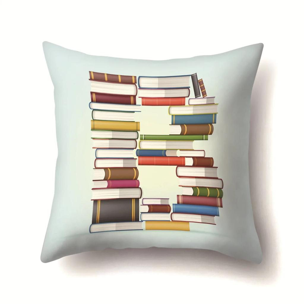Bedroom Living Room Sofa Pillow Library Cushion Cover Creative English Alphabet Pillowcase