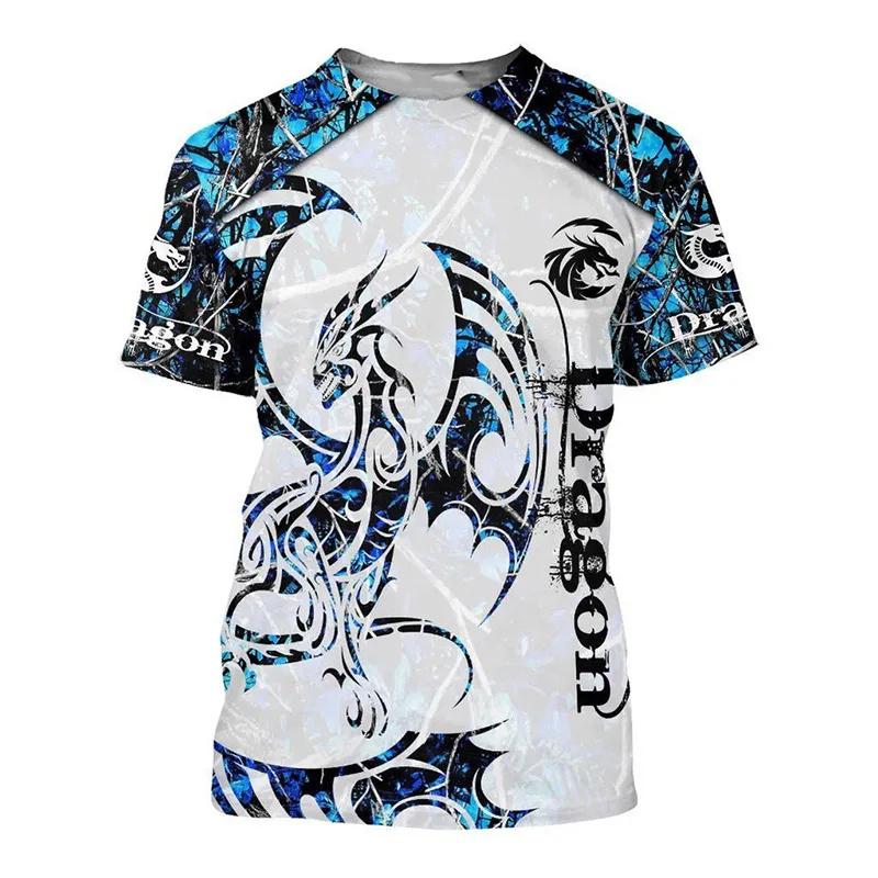 2026 T Shirts For Men New Fashion Oversized Tops Unisex Dragon Graphic 3D Print