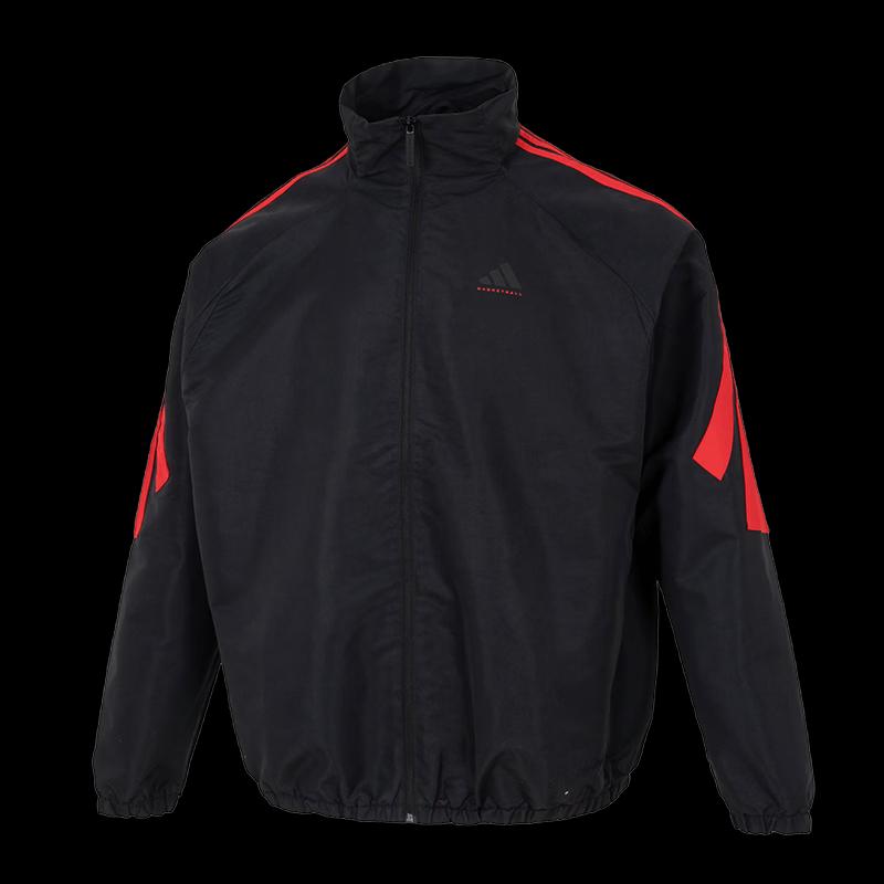 Adidas JZ0373 Basketball Woven Mesh-Lined Jacket