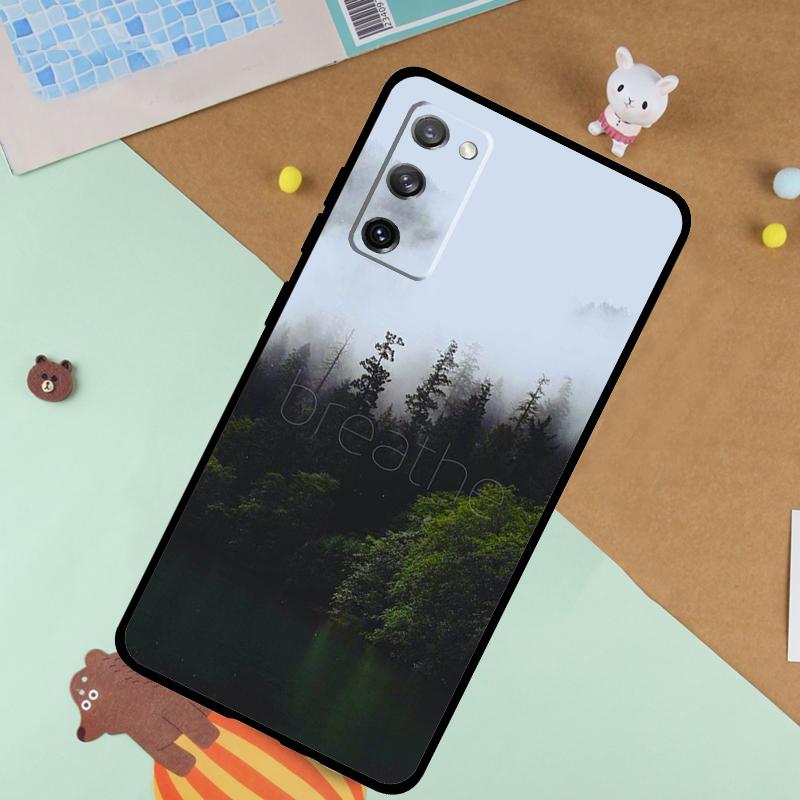 Forest Cloud Pattern Soft Case For Samsung Galaxy S25 Ultra S9 S10 S20 S22 S21 Plus S23 FE S24 Ultra Funda Cover