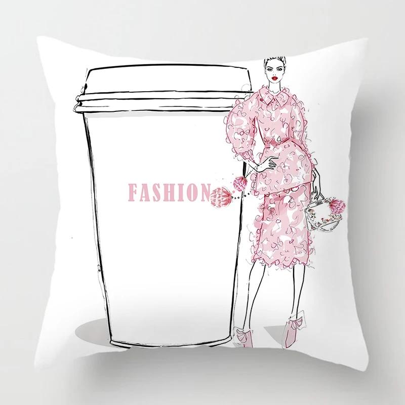 Nordic Fashion Water Cup Pillowcase Women's Favorite x Pillowcase Cushion Cover Sofa Home Decor Living Room Decor x