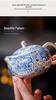2025 Silver-Plated Ceramic Gongfu Tea Set with Teapot and Cups in Gift Box