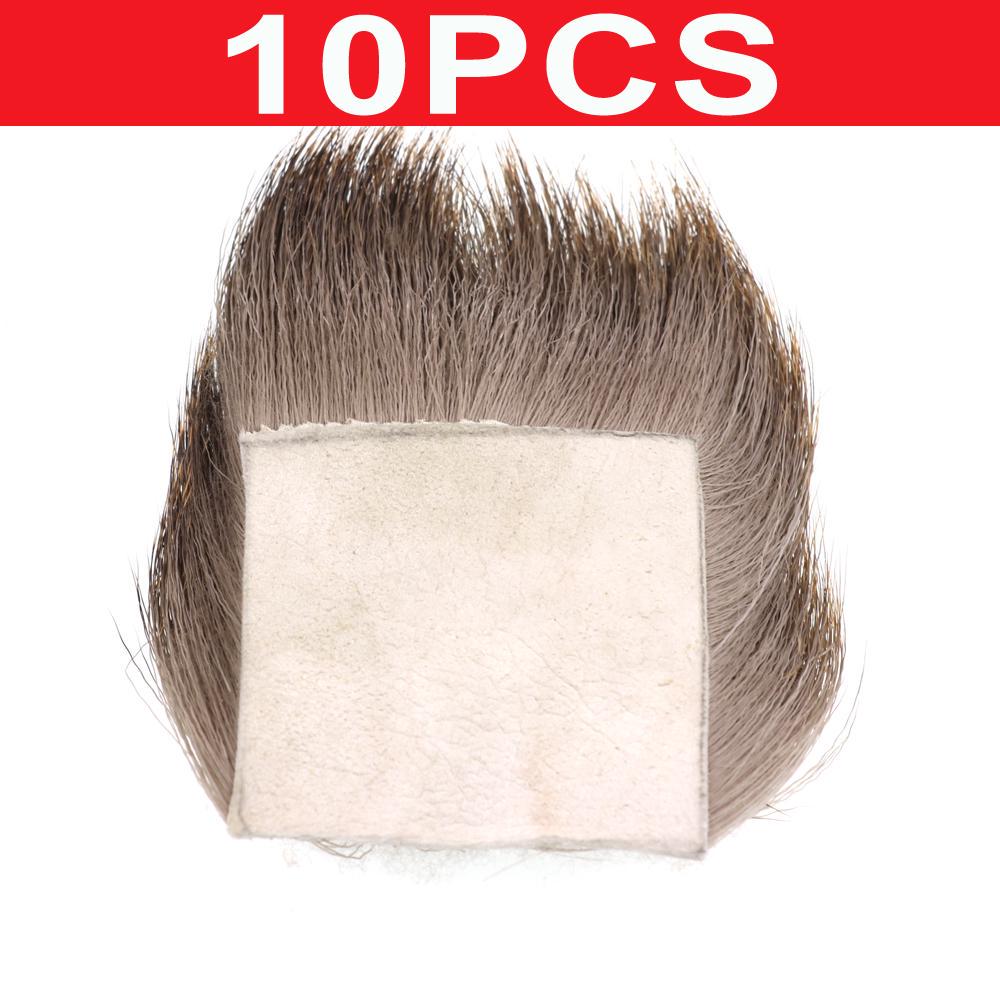 

10 шт., материал для завязывания мух, нашивки для волос оленя, размер 5х5 см, для сухих мух, ручейника, гольяна, лося, мех, натуральный цвет