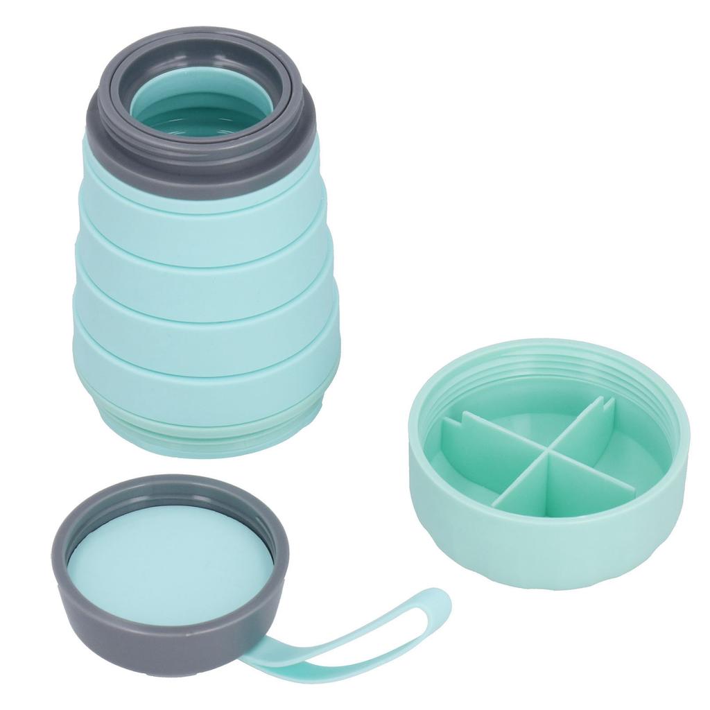 Folding Water Bottle Multifunctional Portable Telescopic Silicone Travel Outdoor KettleGreen