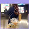 Adorable Cartoon Penguin Shoulder Bag Lightweight Corduroy Crossbody For Kids
