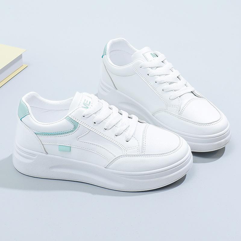 Little White Shoes Women's Spring and Autumn New Thick-soled Ins Trendy and Versatile Niche Sports and Leisure Popular Dad Board Shoes