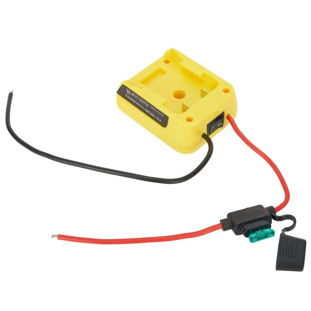 Battery Adapter With Fuse Cable 12 Switch For De-walt DCB200 18V/20V To DIY 2 Wiring Cable Output For Power Tool Accessories