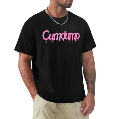 Streetwear Klassisches T-Shirt Cumdump T-Shirt übergroß süße Oberteile Trainingsshirts für Herren Kurzarm reine Baumwolle Herren Oberteile T-Shirts