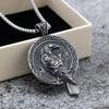 Unisex Retro Stainless Steel Pendant with Viking Raven Symbol