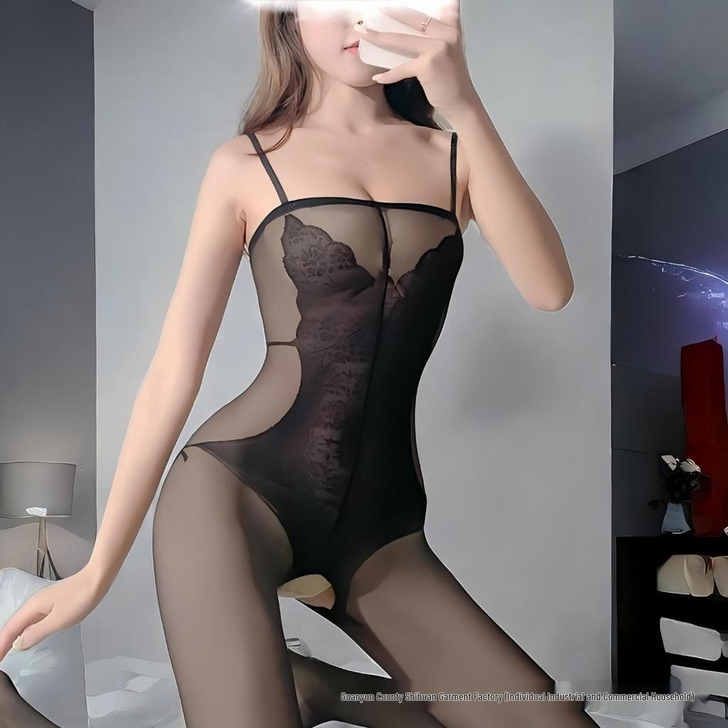 Sheer Temptation Lingerie Set: Tearable Bodysuit & Stockings