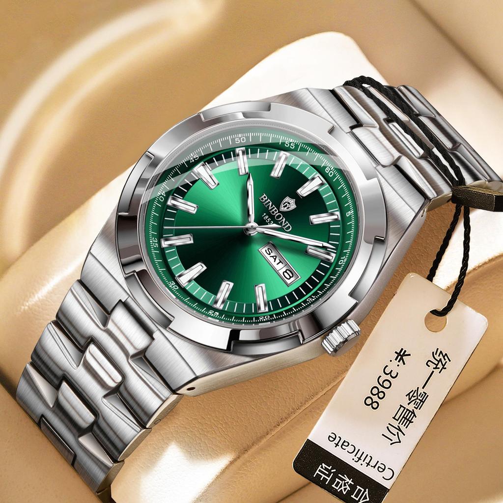 BINBOND Men's Multifunctional Luminous Waterproof Watch