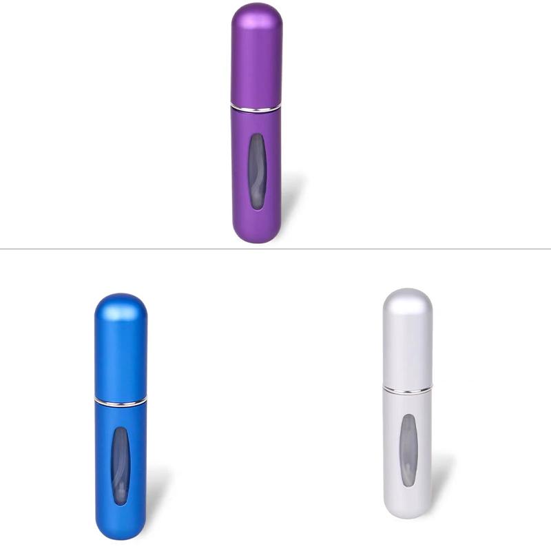 Cosmetics Traveling Mini Aluminum Spray Empty Refillable Bottle 3Pcs 5ml Perfume Atomizer Portable Liquid Container
