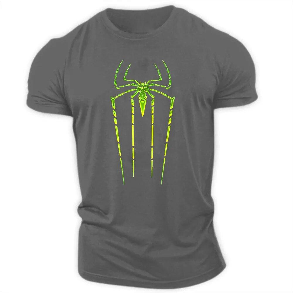 Summer Casual Sports Fashion 3D Printed Spider Adult Crewneck Short Sleeve Large Size Men's T-shirt Loose Quick Dry Comfortable