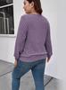 2026 Autumn/Winter Solid Color Ribbed V-neck Long Sleeve Two-piece Set