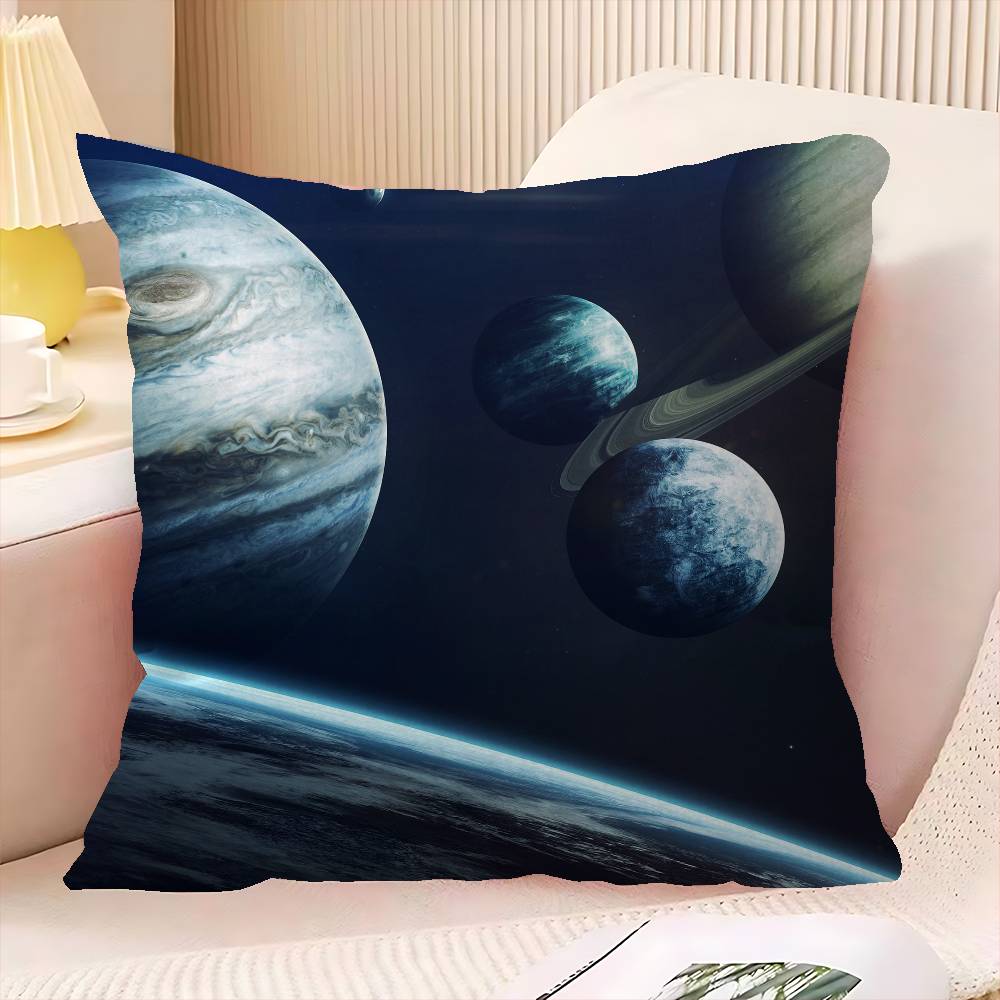 Cool Starry Universe Planet Art Pillow Cushion Cover Pillowcase Living Room Sofa Home Decor Customized
