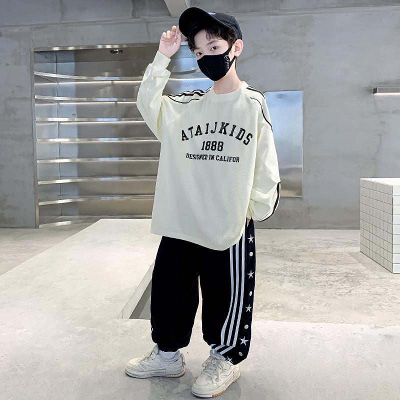 

Свитшот для мальчиков 2024 года Cool Spring & Autumn — модный уличный стиль для детей 170 cm белый