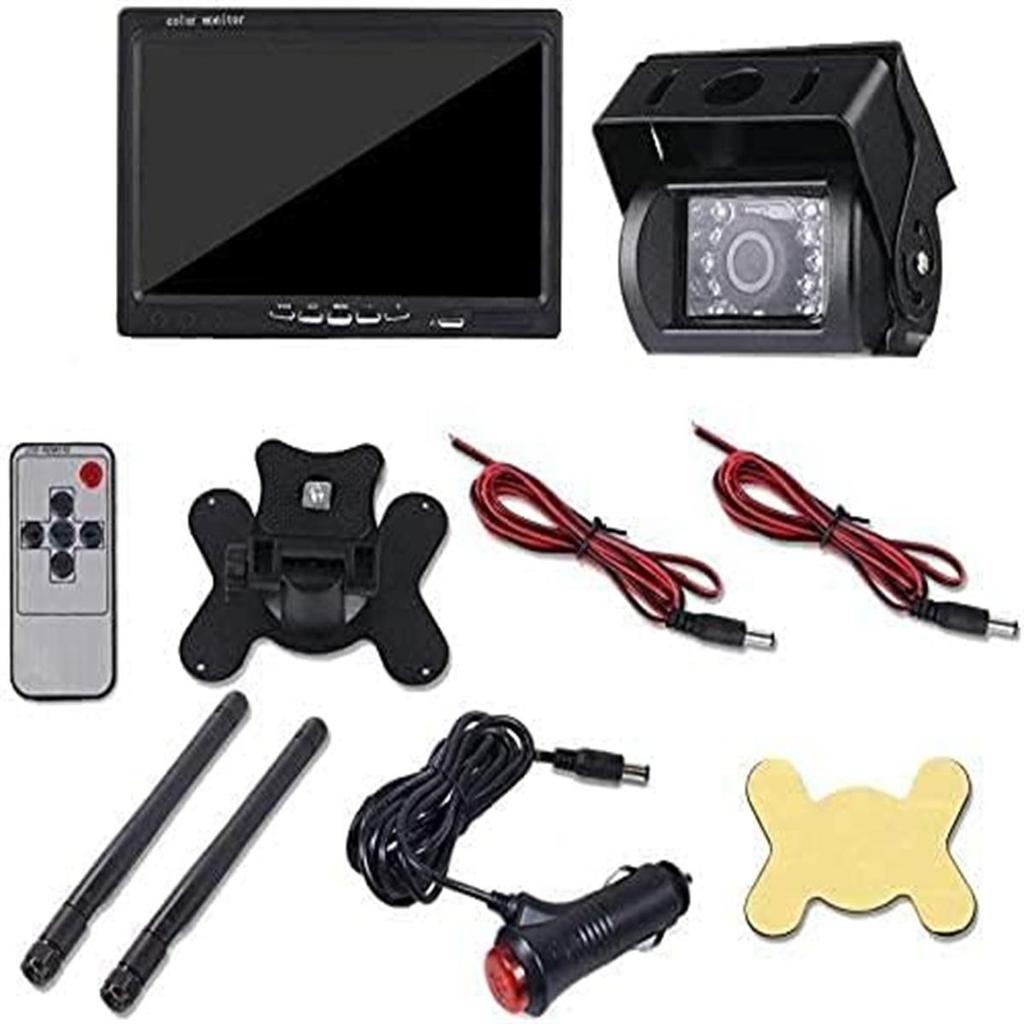 Wireless Car Backup Camera and Monitor Kit, Waterproof Night Vision Wireless Rear View Camera 7 Inch LCD Monitor Parking System