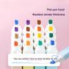 6pcs/box Cats Paw Highlighter Double-ended Two-color Gradient Ins High-Value Handbook Marker Pen Student Supplies