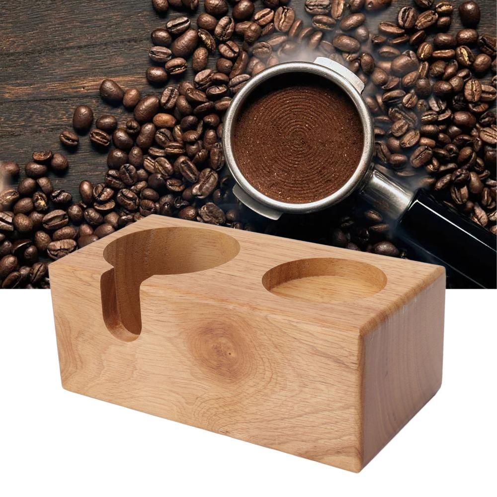 51-58mm Compatibility Coffee Tamper Stand Wooden Tamper Holder Coffee Making Accessories 1#
