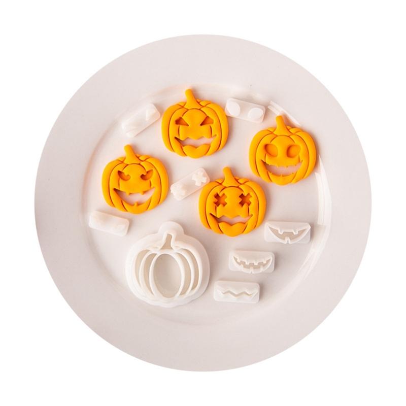 Soft Pottery Clay Cutter Halloween Pumpkin Earring Cut Mold Clay Earring Cutters Mold DIY Pottery Tools for Beginners