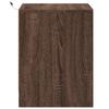 Nightstand with LED Lights Brown Oak Effect Wood Based Material