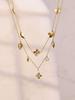 18K Gold Plated Stainless Steel Jewelry Set with Zirconia - Necklace, Bracelet, Earrings - European American Fashion Style.