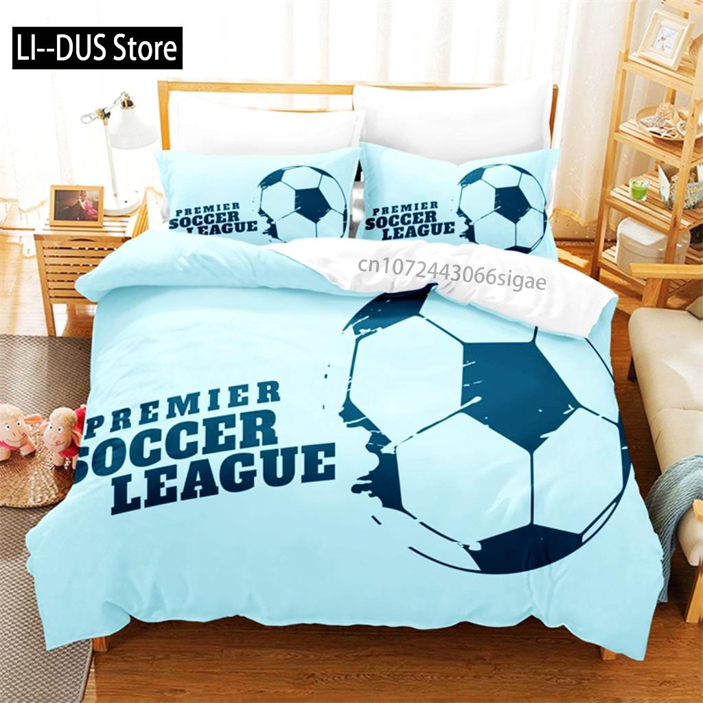 Football Bedding Set Competitive Sports Boy Duvet Cover Set King Quilt Cover Youth Children's Double Duvet Cover Bedding Set