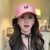 High Quality Spring And Summer Baseball Cap Ripped Metal Butterfly Niche Cap Children Sweet Cool Babes Tide