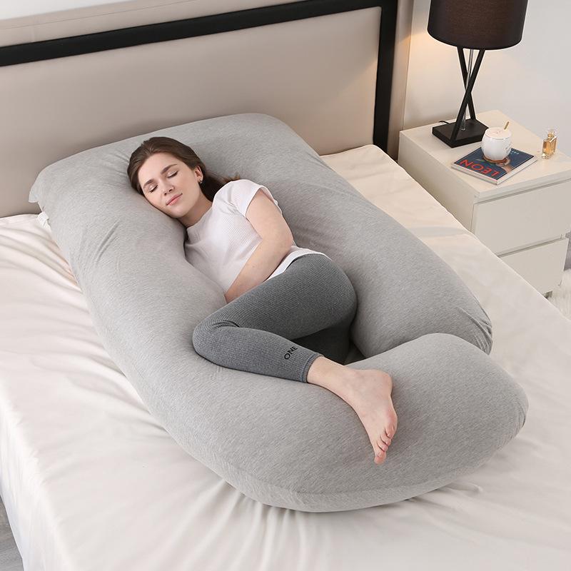 Crystal Velvet J-shaped Pregnancy Pillow Nursing Pillow Pregnant Woman Belly Support Pillow Side Sleeping Pillow Waist Pillow